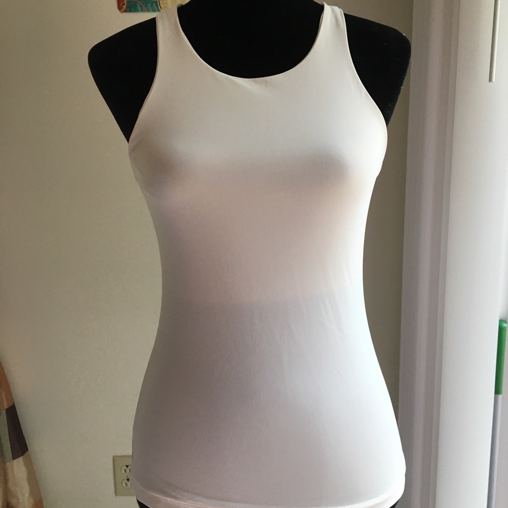 Charlotte Russe Shapewear Ivory Shaping Tank Med